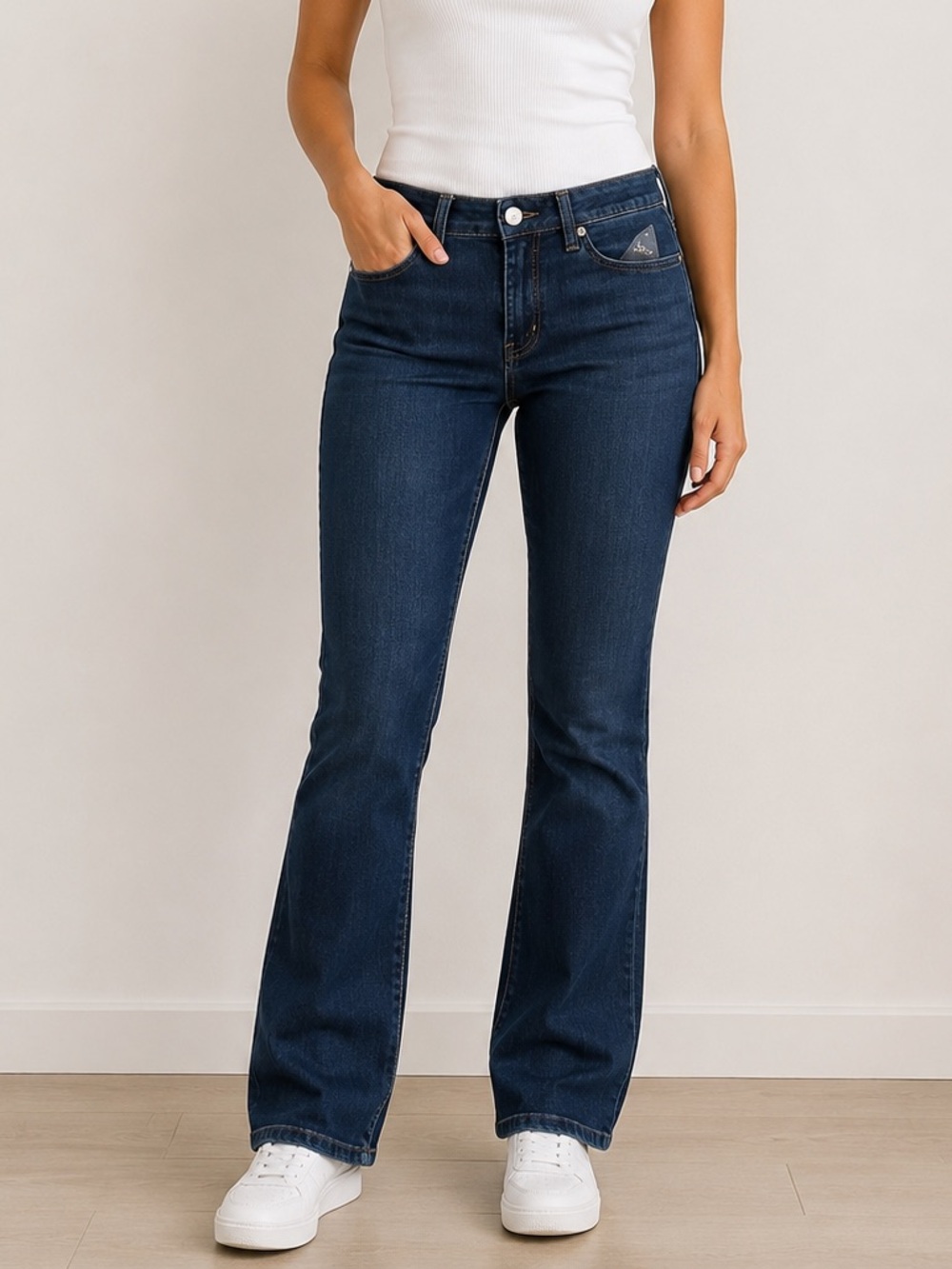prAna Kayla Jeans Womens size 00/24 Regular 32” inseam Dark Indigo Stretch denim